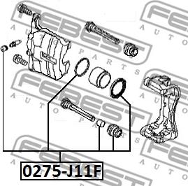 Febest 0275-J11F - Set reparatie, etrier parts5.com