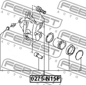 Febest 0275-N15F - Set reparatie, etrier parts5.com