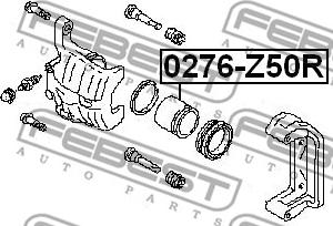 Febest 0276-Z50R - Piston, etrier frana parts5.com