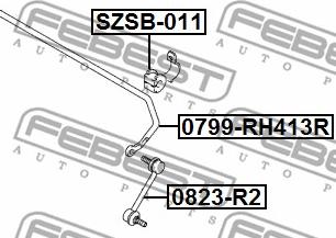 Febest 0799-RH413R - Bara stabilizatoare,suspensie parts5.com