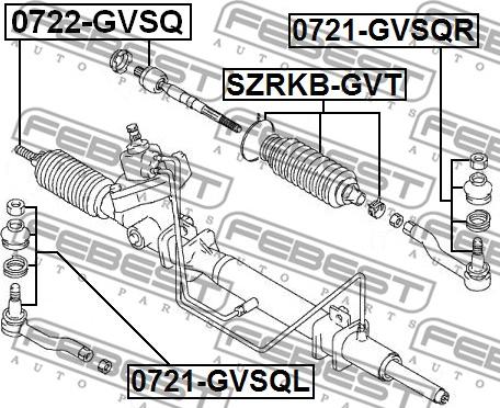 Febest SZRKB-GVT - Маншон, кормилно управление parts5.com