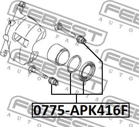 Febest 0775-APK416F - Set reparatie, etrier parts5.com