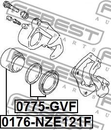 Febest 0775-GVF - Korjaussarja, jarrusatula parts5.com