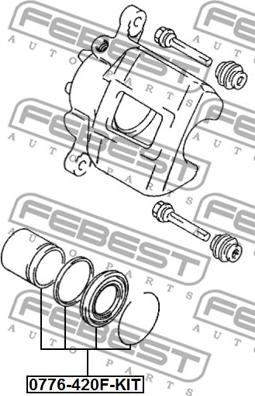 Febest 0776-420F-KIT - Set reparatie, etrier parts5.com