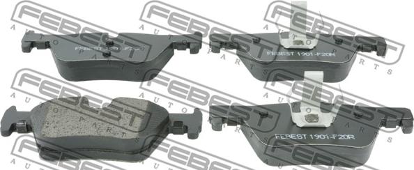 Febest 1901-F20R - Juego de pastillas de freno parts5.com