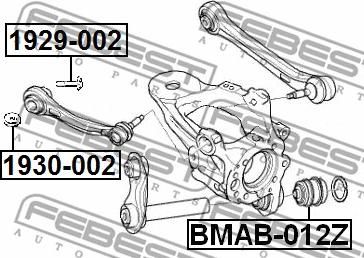 Febest 1930-002 - Caster Shim, axle beam parts5.com