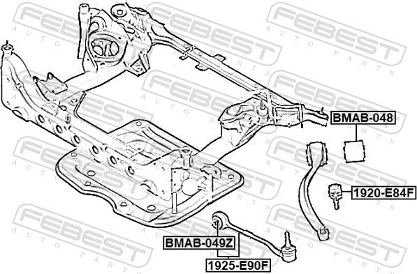 Febest 1925-E90F - Brat, suspensie roata parts5.com