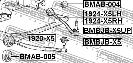 Febest 1920-X5 - Ball Joint parts5.com