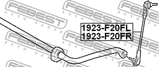 Febest 1923-F20FL - Brat / bieleta suspensie, stabilizator parts5.com