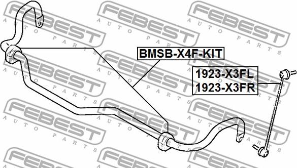 Febest 1923-X3FL - Demir / kol, stabilizatör parts5.com