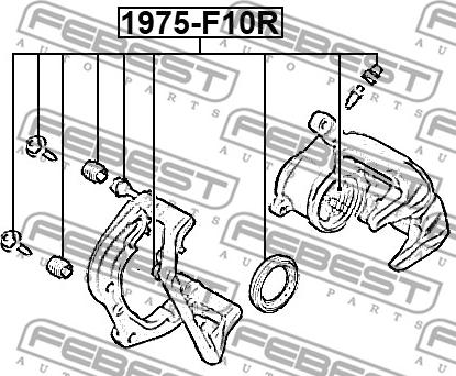 Febest 1975-F10R - Set reparatie, etrier parts5.com