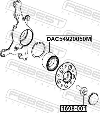 Febest 1698-001 - Vijak osovine, pogonsko vratilo parts5.com