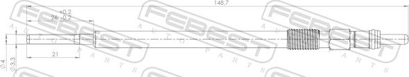 Febest 16642-008 - Hõõgküünal parts5.com