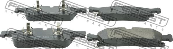 Febest 1601-166F - Fren balata seti, diskli fren parts5.com