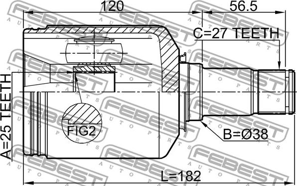 Febest 1611-169CVTLH - Set articulatie, planetara parts5.com