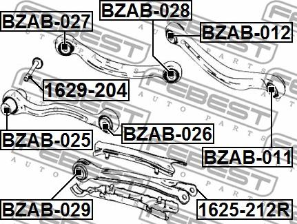 Febest BZAB-029 - Suport,trapez parts5.com