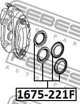 Febest 1675-221F - Sada na opravy, brzdový třmen parts5.com