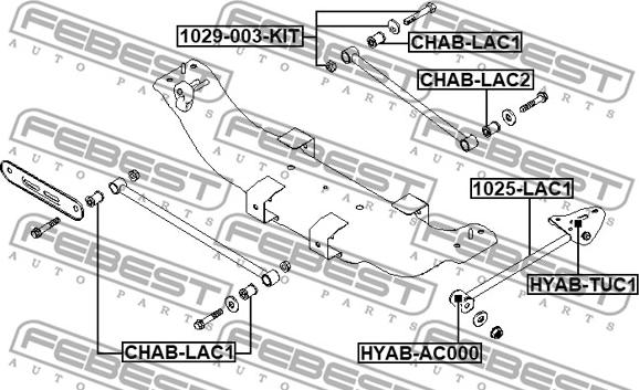 Febest 1029-003-KIT - Surub corectare inclinare parts5.com