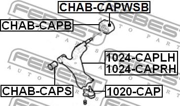 Febest 1024-CAPRH - Track Control Arm parts5.com