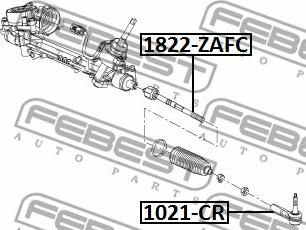 Febest 1822-ZAFC - Articulatie axiala, cap de bara parts5.com