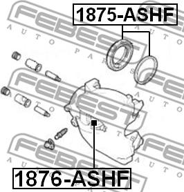 Febest 1875-ASHF - Korjaussarja, jarrusatula parts5.com