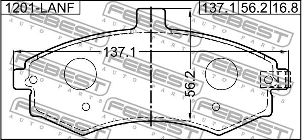 Febest 1201-LANF - Set placute frana,frana disc parts5.com