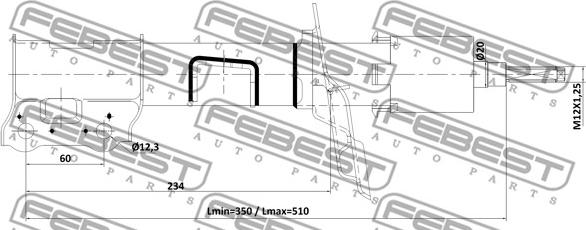 Febest 12110-005FL - Amortisör parts5.com