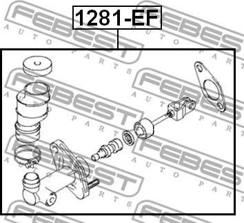 Febest 1281-EF - Merkez silindir, debriyaj parts5.com