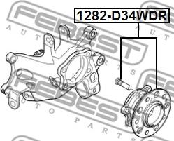 Febest 1282-D34WDR - Wheel Hub parts5.com