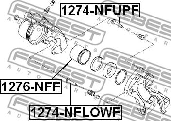 Febest 1274-NFLOWF - Pasador guía, pinza del freno parts5.com