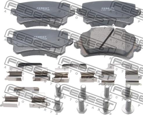 Febest 1701-GVIR - Set placute frana,frana disc parts5.com