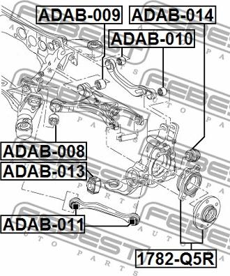 Febest 1782-Q5R - Glavčina kotača parts5.com