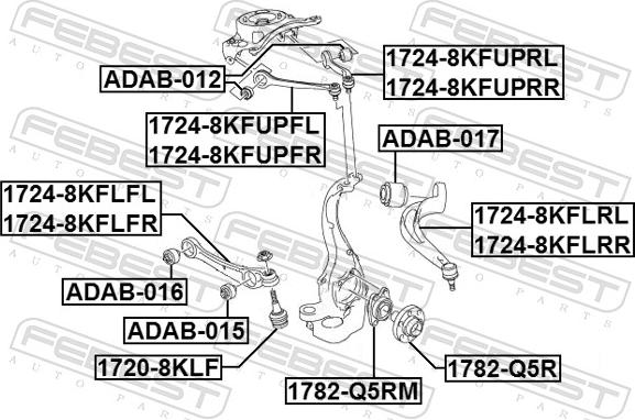 Febest 1724-8KFUPFL - Track Control Arm parts5.com