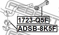 Febest 1723-Q5F - Šipka / potporanj, stabilizator parts5.com