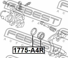 Febest 1775-A4R - Kit de réparation, étrier de frein parts5.com