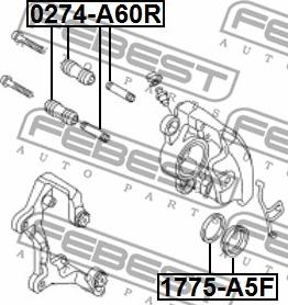 Febest 1775-A5F - Sada na opravy, brzdový třmen parts5.com