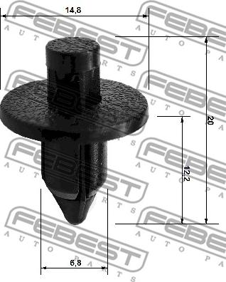 Febest 88570-039 - Clip, enjoliveur parts5.com