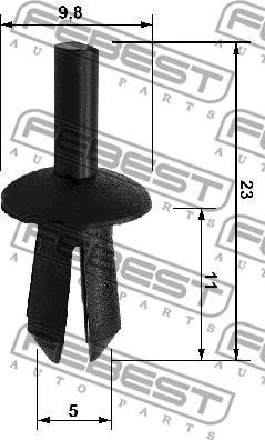 Febest 88570-073 - Зажим, молдинг / защитная накладка parts5.com