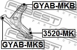 Febest 3520-MK - Articulatie sarcina / ghidare parts5.com