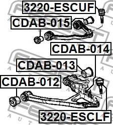 Febest 3220-ESCLF - Nosilni zgib / vodilni zgib parts5.com