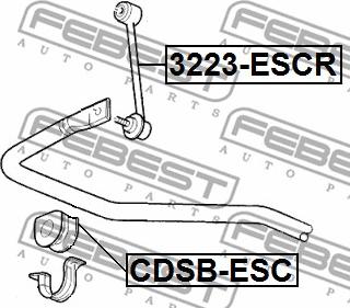 Febest 3223-ESCR - Tyč / vzpěra, stabilizátor parts5.com