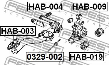 Febest 2929-003 - Kallistumansäätöruuvi parts5.com