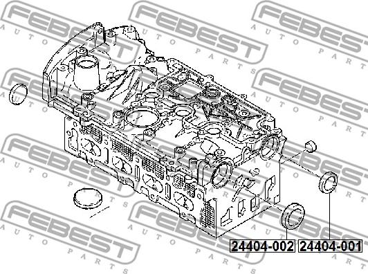 Febest 24404-002 - Пробка, монтажен отвор за кобиличния вал parts5.com