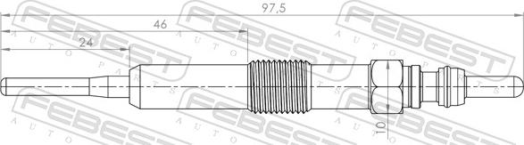 Febest 24642-001 - Świeca żarowa parts5.com