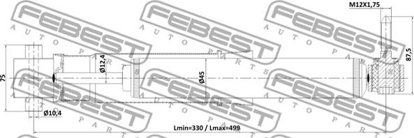 Febest 24110-001R - Amortyzator parts5.com