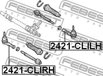 Febest 2421-CLIRH - Rótula barra de acoplamiento parts5.com