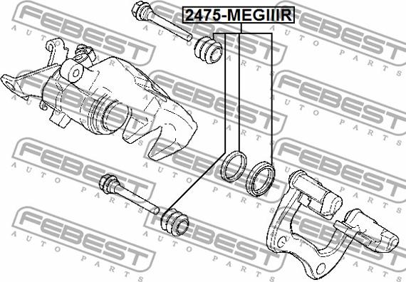 Febest 2475-MEGIIIR - Repair Kit, brake caliper parts5.com