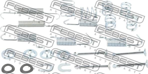 Febest 2504-4007R-KIT - Set accesorii, saboti frana parcare parts5.com