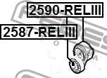 Febest 2587-RELIII - Deflection / Guide Pulley, v-ribbed belt parts5.com