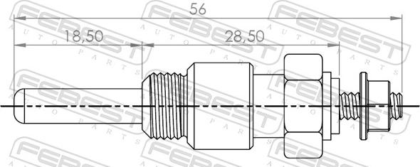 Febest 21642-002 - Bujie incandescenta, incalzire auxiliara parts5.com